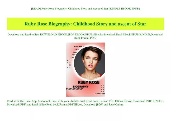 read ruby rose biography childhood story