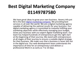 Best Digital Marketing Company 01149787580