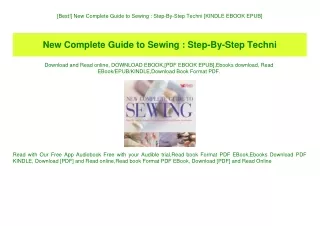 [Best!] New Complete Guide to Sewing  Step-By-Step Techni [KINDLE EBOOK EPUB]