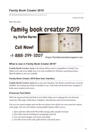Family Book Creator 2019