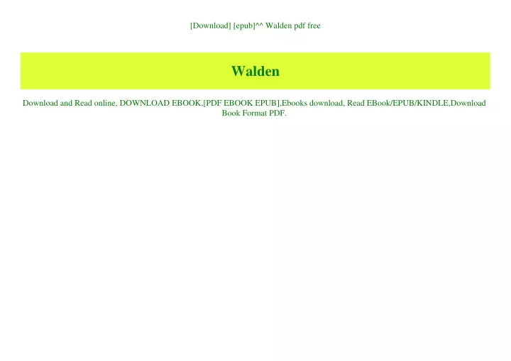 download epub walden pdf free