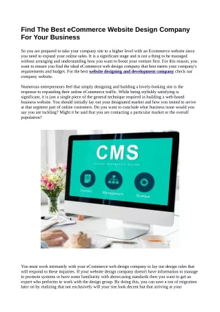 find the best ecommerce website design company