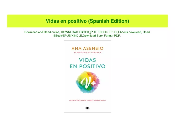 vidas en positivo spanish edition