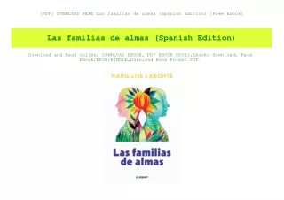 [PDF] DOWNLOAD READ Las familias de almas (Spanish Edition) [Free Ebook]