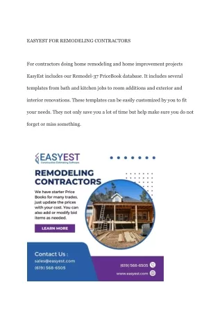 How to choose a remodeling contractor - Easyest