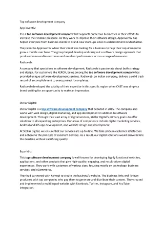 top software development company