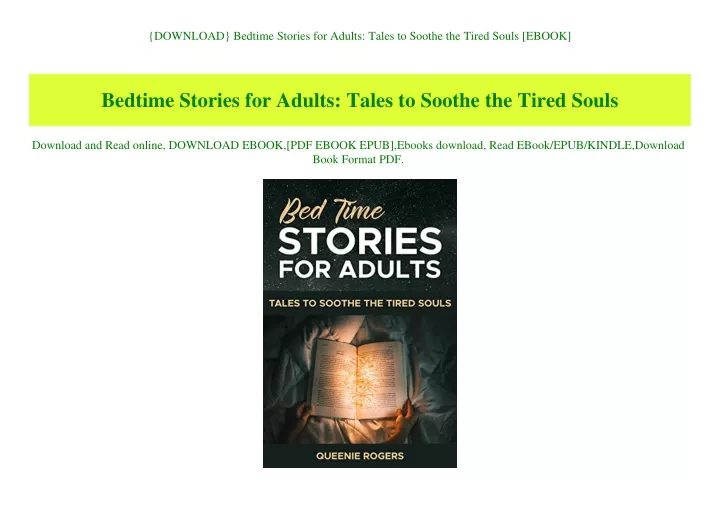 download bedtime stories for adults tales