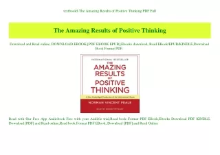 textbook the amazing results of positive thinking