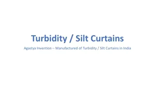 Turbidity or silt curtains manufactures in India