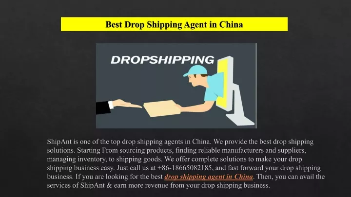 best drop shipping agent in china
