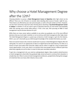 Why-choose-a-Hotel-Management-Degree-after-the-12th