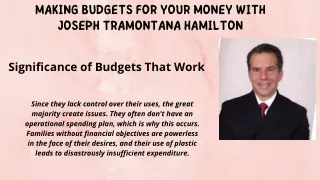 Creating Financial Budgets With Joseph Tramontana Hamilton
