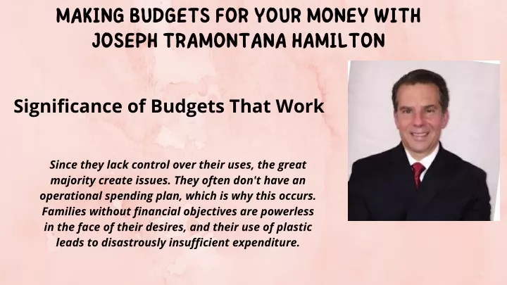 making budgets for your money with joseph