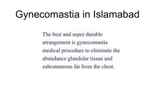 Gynecomastia in Islamabad