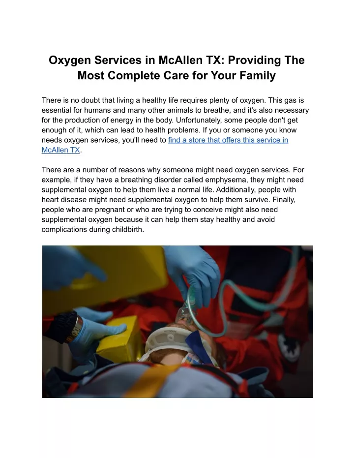 oxygen services in mcallen tx providing the most