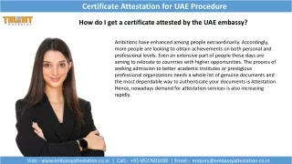 certificate attestation for uae p rocedure