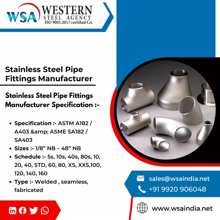 stainless steel pipe fittings manufacturer