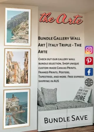 Buy Bundle Gallery Wall Art | Italy Triple - The Arte