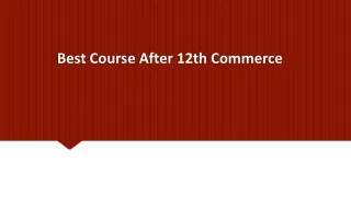 best course after 12th commerce