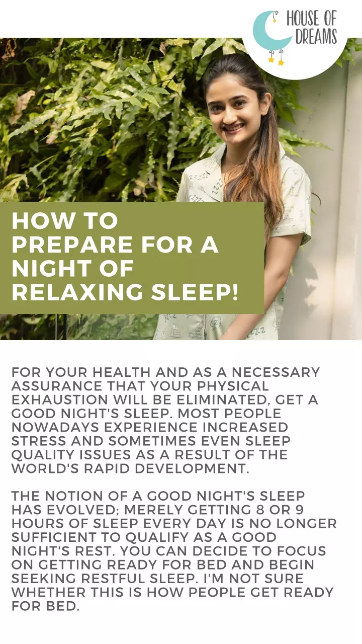 how to prepare for a night of relaxing sleep