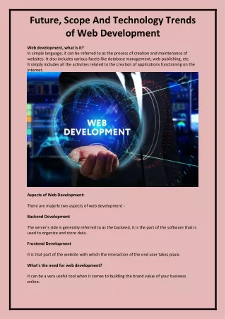 future scope and technology trends
