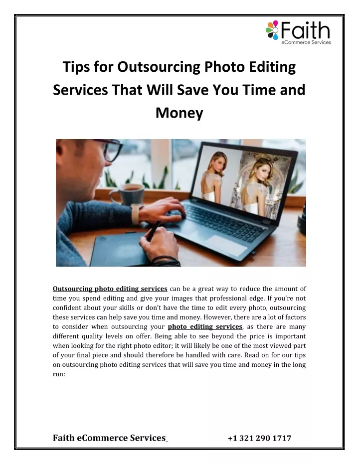tips for outsourcing photo editing services that