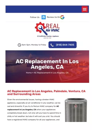 AC Replacement in Los Angeles
