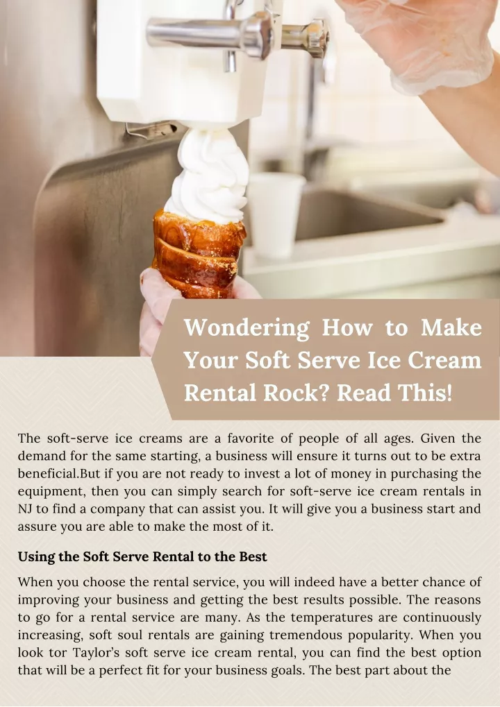 wondering how to make your soft serve ice cream
