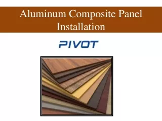 Aluminum Composite Panel Installation