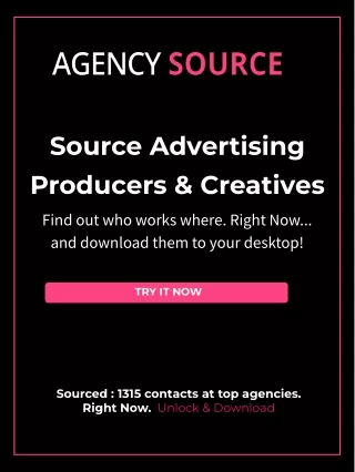 Agency Source - Source Advertising Producers & Creatives