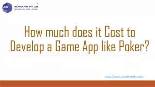 How much does it Cost to Develop a Game App like Poker