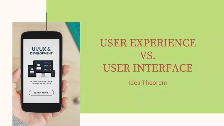 user experience vs user interface idea theorem