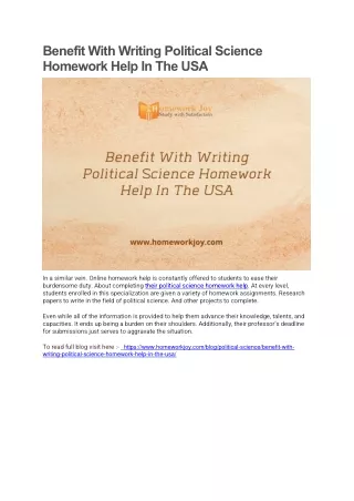 benefit with writing political science homework