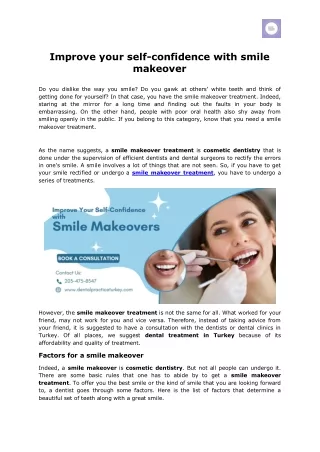 Improve Your Self-confidence With Smile Makeover