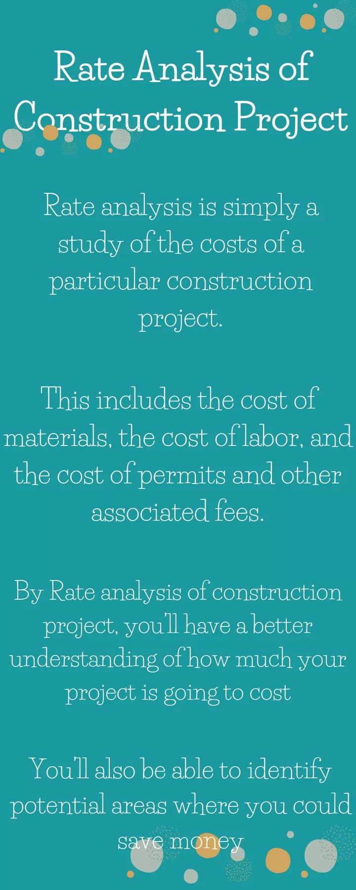 rate analysis of construction project