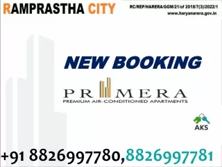3BHK Air Conditioned Apartments New Booking Ramprastha Primera Dwarka Expressway