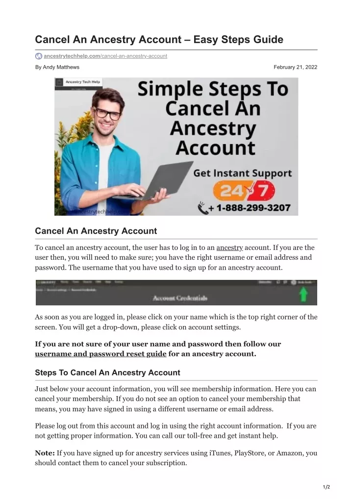 cancel an ancestry account easy steps guide
