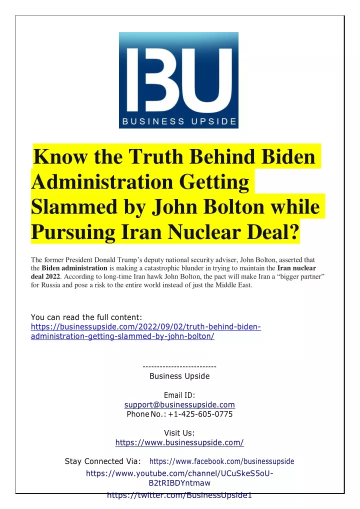 know the truth behind biden administration