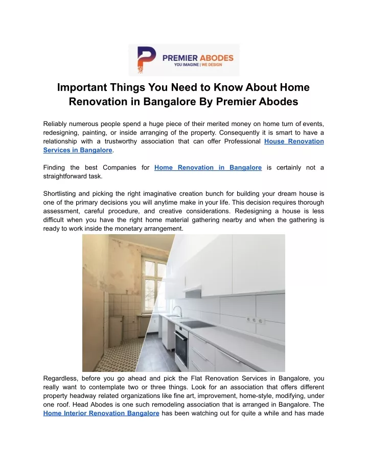 PPT - Important Things You Need to Know About Home Renovation in ...