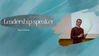 Leadership speaker