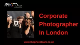 Corporate Photographer in London