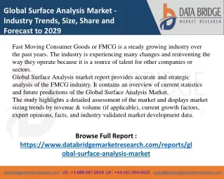 global surface analysis market industry trends