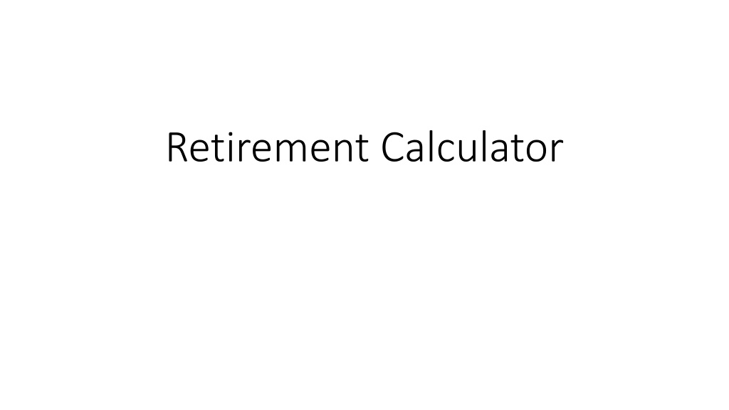 PPT Retirement Calculator PowerPoint Presentation Free Download ID Ppt retirement calculator powerpoint presentation free download id