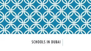 SCHOOLS IN DUBAI