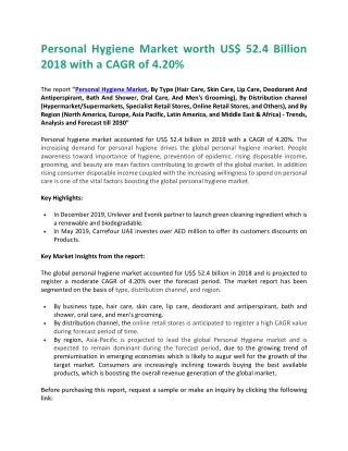 personal hygiene market worth us 52 4 billion