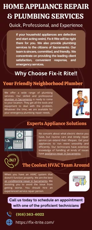Home Appliance Repair & Plumbing Services