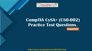 Real CompTIA CySA  (CS0-002) Practice Test Questions