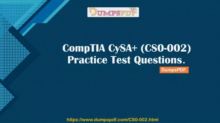 PPT - Real CompTIA CySA (CS0-002) Practice Test Questions PowerPoint ...