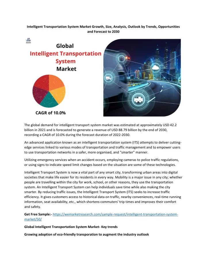 intelligent transportation system market growth