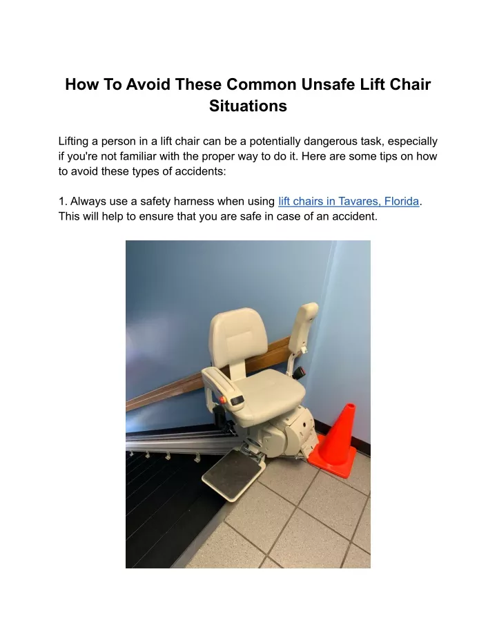 how to avoid these common unsafe lift chair